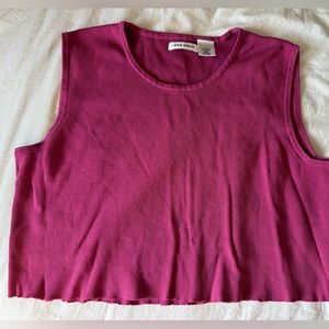Laura Ashley sleeveless crop tank